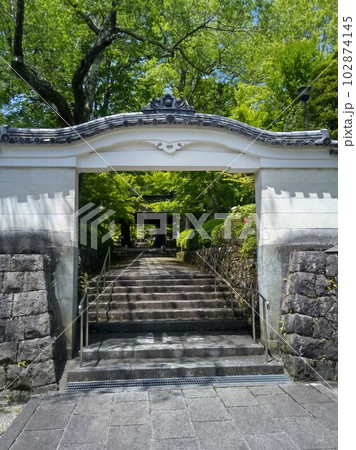 木曽福島の名勝 初夏の興禅寺 日本一広い石庭 木曽福島の名勝 初夏の興禅寺 日本一広い石庭 102874145