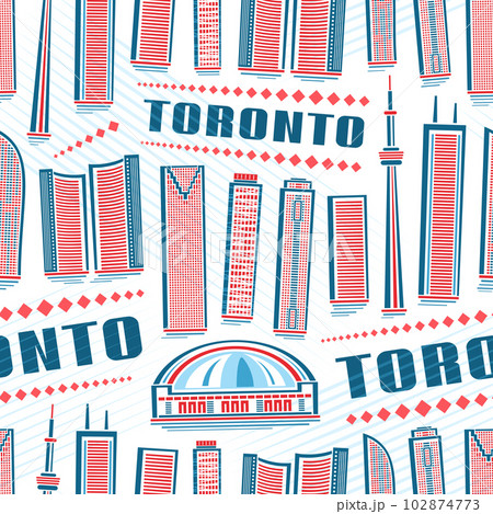 Vector Toronto Seamless Pattern 102874773