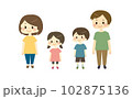 立っている家族のイラスト 102875136