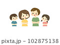 腕組みをして口を開けている家族のイラスト 102875138