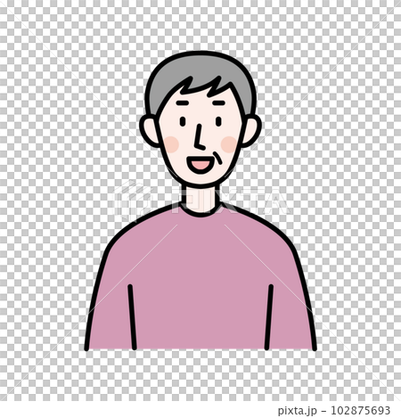 一個微笑的老人的插圖 102875693