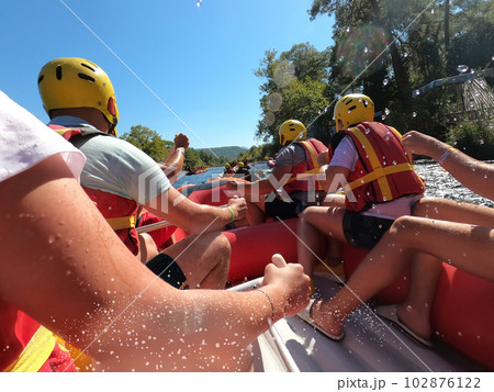 Water rafting on the rapids of river Manavgat in Koprulu Canyon, Turkey. Water rafting on the rapids of river Manavgat in Koprulu Canyon, Turkey. 102876122