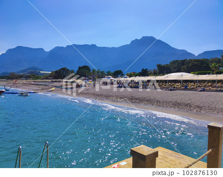 Beach on the Mediterranean coast in town Goynuk near Kemer, Antalia riviera 102876130