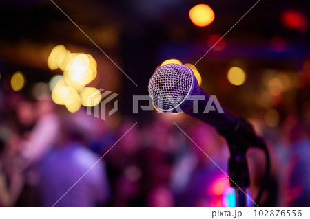 Microphone. Microphone close-up. A pub. Bar. A restaurant. Classical music. Music. Microphone. Microphone close-up. A pub. Bar. A restaurant. Classical music. Music. 102876556