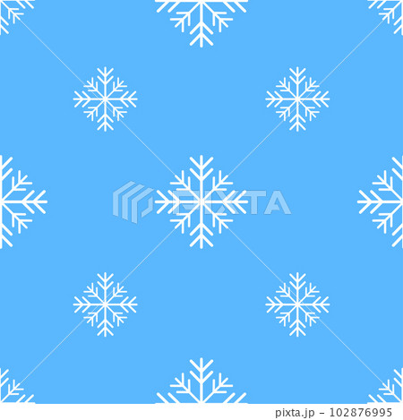 falling snowflake seamless pattern on blue background falling snowflake seamless pattern on blue background 102876995