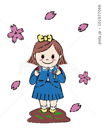 入学式の女の子 102877066