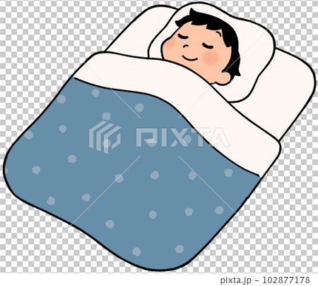 boy sleeping on a futon 102877178