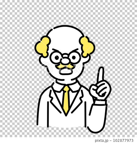 かわいい人物のイラストシリーズ _ 博士_シニア _ 重要 102877973