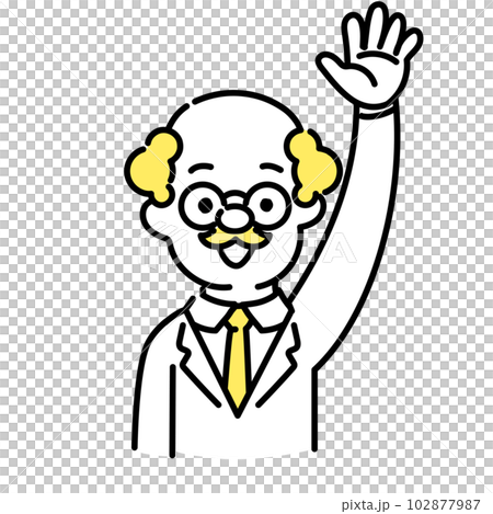 Cute person illustration series _ doctor _ senior _ agreement 102877987