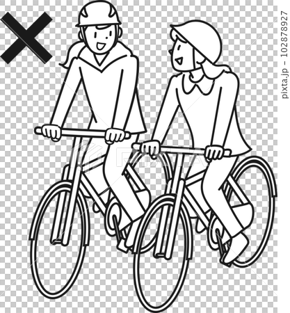 Young women riding bicycles Young women riding bicycles 102878927