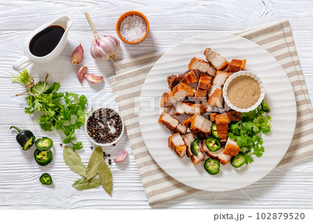 Lechon Kawali, filipino crispy fried pork belly 102879520