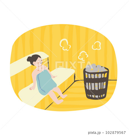 サウナに入る女性 サウナに入る女性 102879567