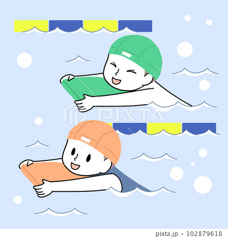 水泳中の子供達 水泳中の子供達 102879618