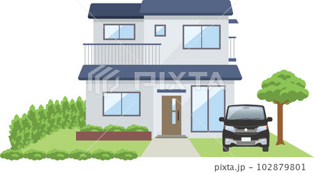 二階建て住宅のイメージイラスト 102879801