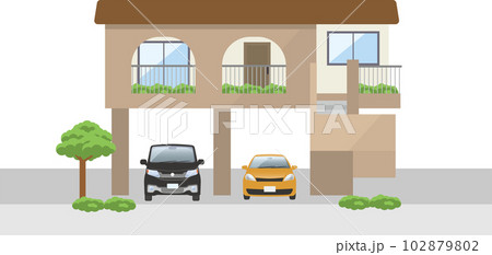 二階建て住宅のイメージイラスト 102879802
