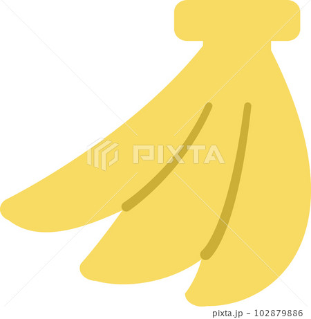 バナナのシンプルなイラストアイコン バナナのシンプルなイラストアイコン 102879886