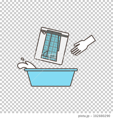洗濯　手洗いのシンプルなイメージイラスト素材 102880290