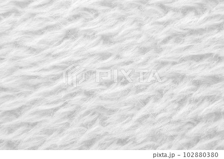 White fluffy fur fabric wool texture background 102880380