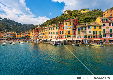Cityscape and Port of Portofino - Genoa Province Liguria Italy 102882479