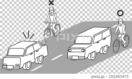 靠左行駛的自行車和靠右行駛的自行車 102883475