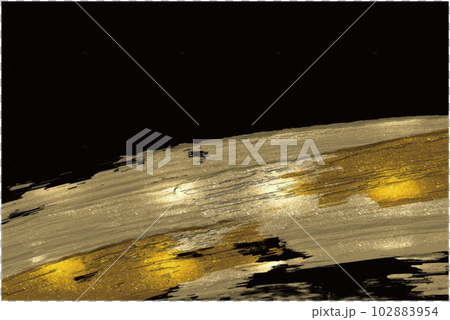 ゴールドの筆で滑らかな曲線を表現した黒ベースの豪華な和風背景素材 ゴールドの筆で滑らかな曲線を表現した黒ベースの豪華な和風背景素材 102883954