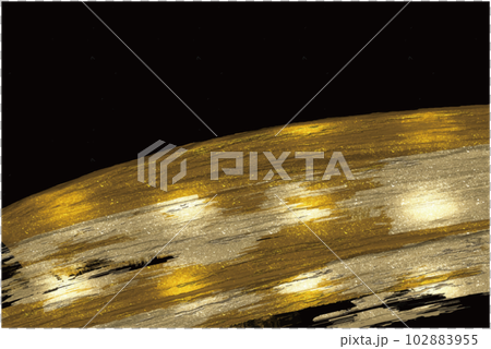 Luxurious Japanese-style background material with a black base that expresses a smooth curve with a gold brush 102883955
