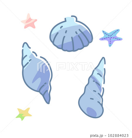 貝殻とヒトデ 102884023