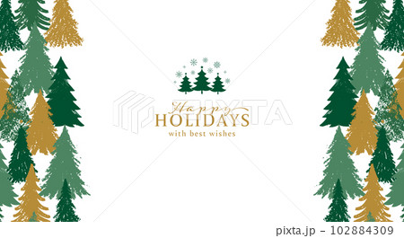 緑の森のクリスマスイラスト 緑の森のクリスマスイラスト 102884309