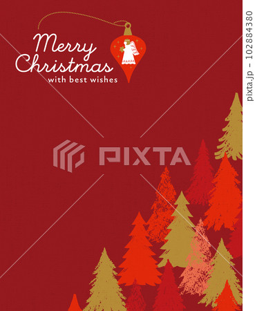 赤い森のクリスマスカード 赤い森のクリスマスカード 102884380
