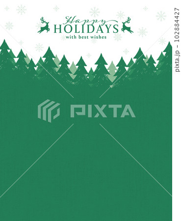 クリスマスの森のシルエットイラスト・緑 クリスマスの森のシルエットイラスト・緑 102884427