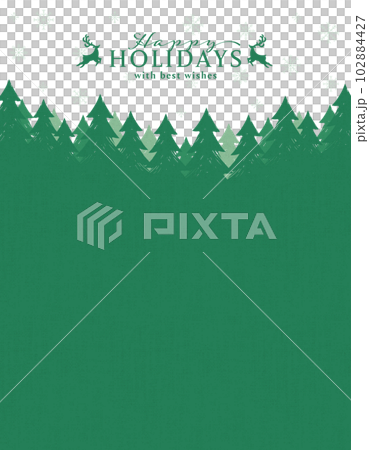 クリスマスの森のシルエットイラスト・緑 クリスマスの森のシルエットイラスト・緑 102884427