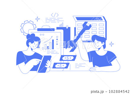 Business finance abstract concept vector illustration set 102884542