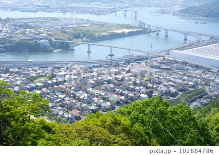 黄金山から眺めた広島市内の景色 黄金山から眺めた広島市内の景色 102884786