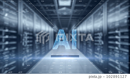 AIとデジタルの力を使って人類に希望をもたらすイメージ、AIと人間の共存イメージ 102891127