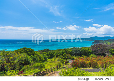 沖縄・石垣島 玉取崎展望台から望む絶景 沖縄・石垣島 玉取崎展望台から望む絶景 102891291