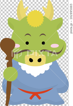 2024 Year of the Dragon dressed as Fukurokuju, one of the Seven Lucky Gods 102895883