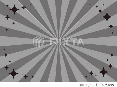 グレーの集中線に黒のキラキラを散りばめたモノクロ背景イメージ素材 102895899