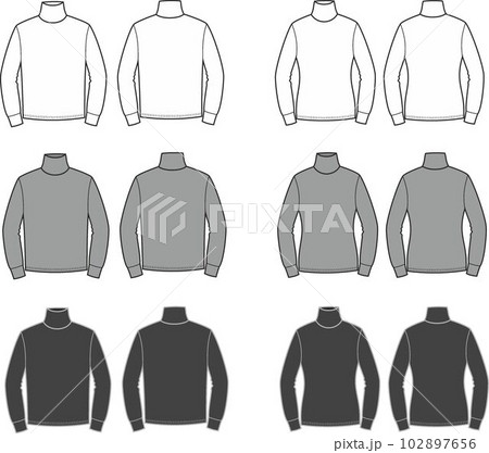Mens and womens turtleneck fashion CAD. Mens and womens turtleneck fashion CAD. 102897656