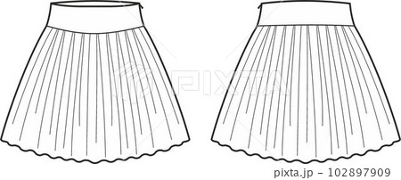 Womens mini skirt. Fashion CAD. Womens mini skirt. Fashion CAD. 102897909