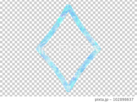 blue watercolor diamond frame - Stock Illustration [102898637] - PIXTA