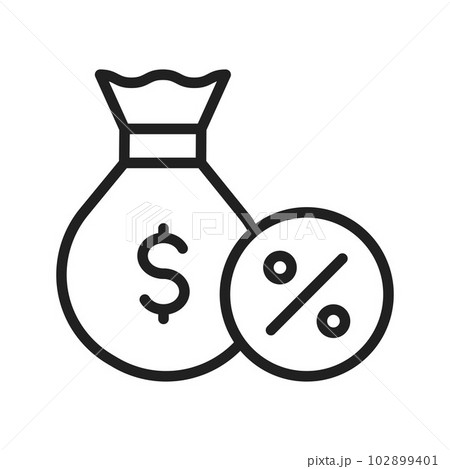 Interest Rate icon vector image. Interest Rate icon vector image. 102899401