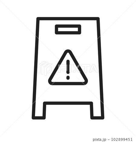 Wet Floor icon vector image. 102899451