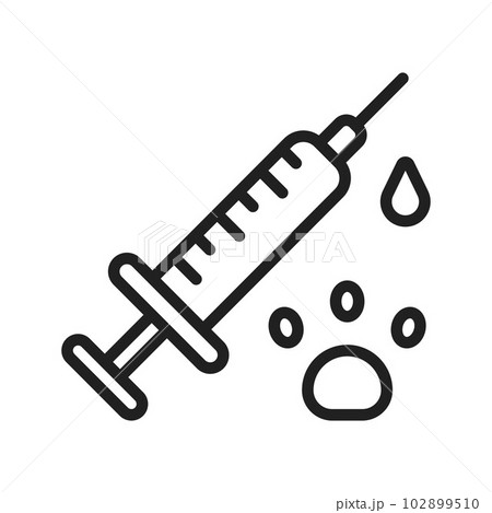 Vaccine icon vector image. Vaccine icon vector image. 102899510