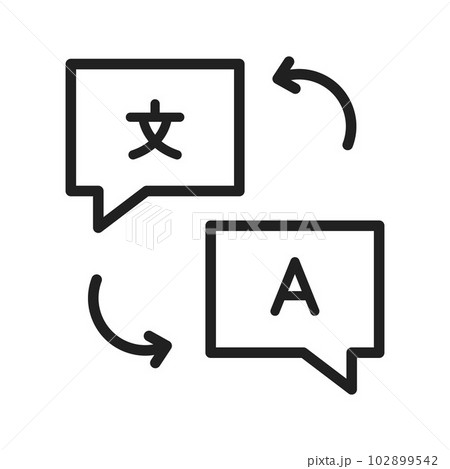 Translate icon vector image. 102899542