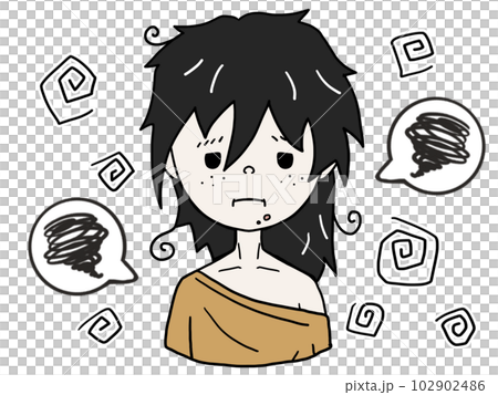 ボロボロの外見の人 102902486