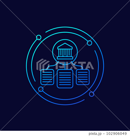 Banking documents icon, linear design 102906049