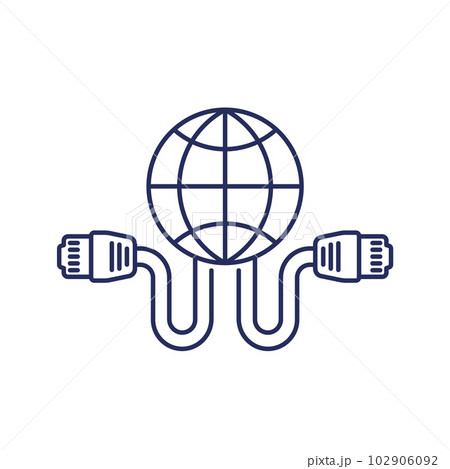 ethernet cable, network line icon 102906092