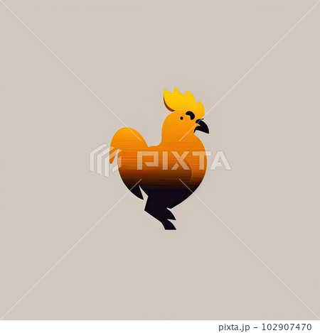 Chicken symbol Minimalist Emblem Illustration Chicken symbol Minimalist Emblem Illustration 102907470