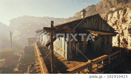 Remains of an old sawmill on the small dam 102910423