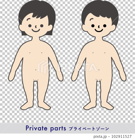 私密區(幼兒):男女_裸體(畫線) 私密區(幼兒):男女_裸體(畫線) 102911527